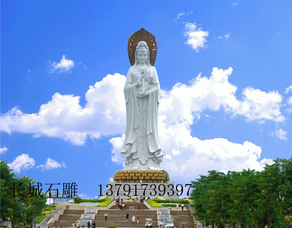 汉白玉石雕观音